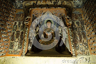 Frescoesï¼ˆMogao Caves ï¼‰ Stock Photo